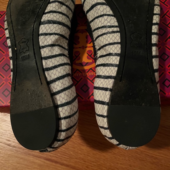 Tory Burch Reva Navy Stripe Flats size 10 - Picture 4 of 4
